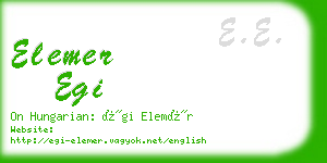 elemer egi business card